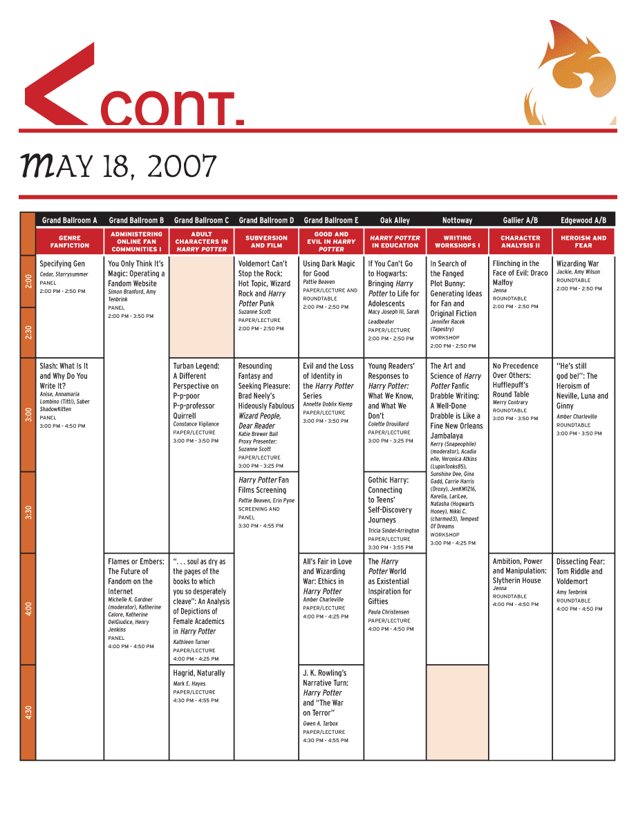 Friday Schedule Grid 2